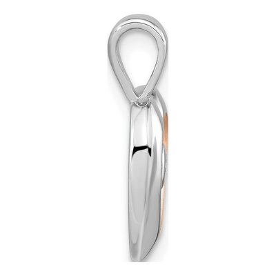 Rose Gold-Plated Sterling Silver Diamond Heart Pendant – view 3