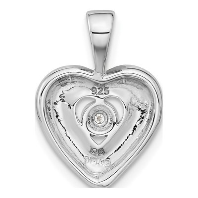 Rose Gold-Plated Sterling Silver Diamond Heart Pendant – view 5
