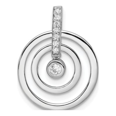 Sterling Silver CZ Circle Pendant