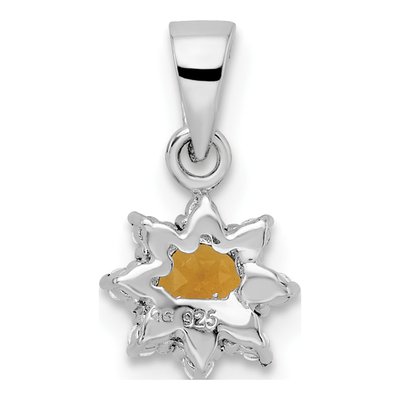 Sterling Silver Citrine & White Topaz RH Pendant – view 5
