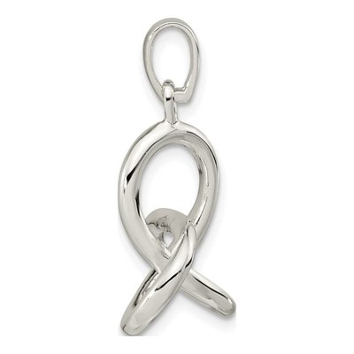 Sterling Silver Infinity Triangle Pendant – view 3