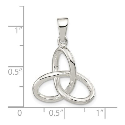 Sterling Silver Infinity Triangle Pendant – view 4