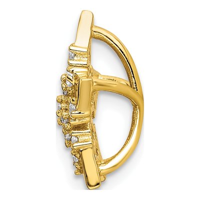 Gold-Plated Sterling Silver CZ Star Slide Pendant – view 3