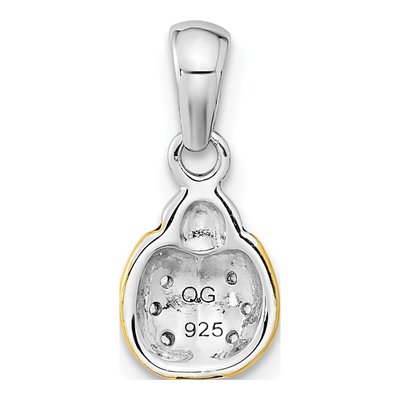 Gold-Plated Sterling Silver CZ Enameled Ladybug Pendant – view 5
