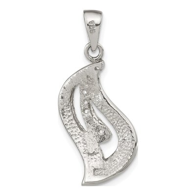 Sterling Silver CZ Enamel Greek Key Pendant – view 5