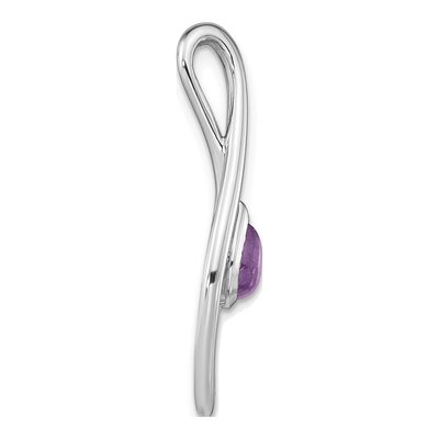 Sterling Silver Amethyst Pear Pendant – view 3