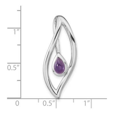 Sterling Silver Amethyst Pear Pendant – view 4