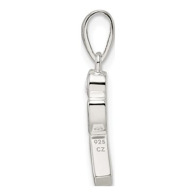 Sterling Silver CZ Geometric Shapes Pendant – view 3