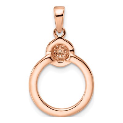 Rose Gold-Plated Sterling Silver CZ Circle Pendant – view 5