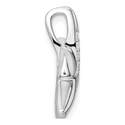 Sterling Silver CZ Starfish Slide Pendant – view 3