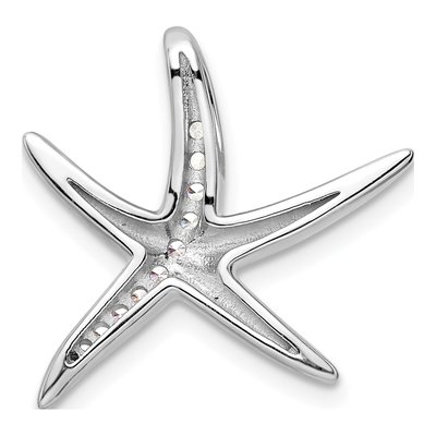 Sterling Silver CZ Starfish Slide Pendant – view 5