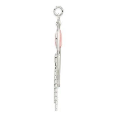Sterling Silver Dyed Agate Fancy Dangle Pendant – view 3