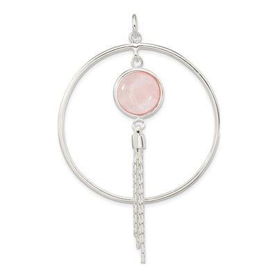 Sterling Silver Dyed Agate Fancy Dangle Pendant