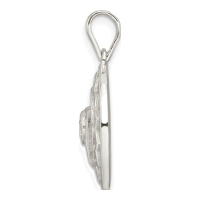 Sterling Silver CZ Throat Chakra Filigree Pendant – view 3
