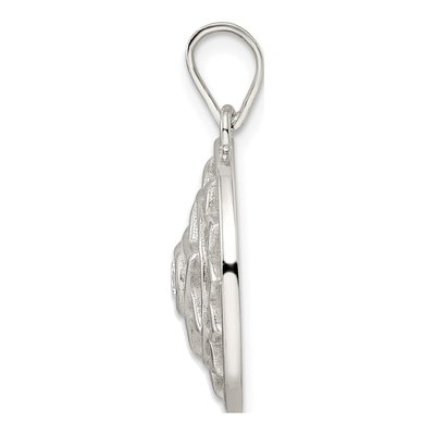 Sterling Silver CZ Heart Chakra Filigree Pendant – view 3