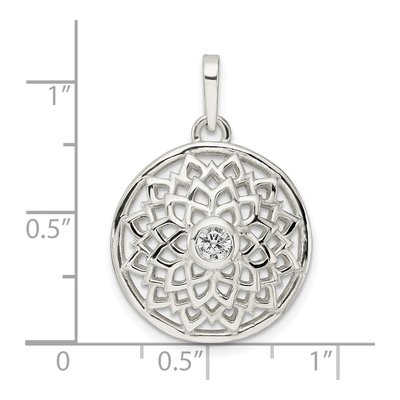 Sterling Silver CZ Crown Chakra Pendant – view 4