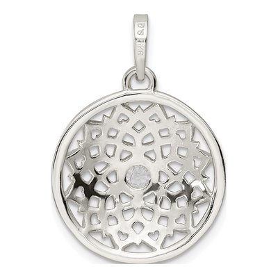 Sterling Silver CZ Crown Chakra Pendant – view 5