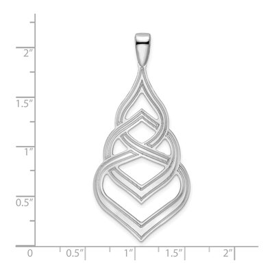 Sterling Silver Fancy Drop Pendant – view 4