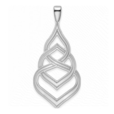 Sterling Silver Fancy Drop Pendant