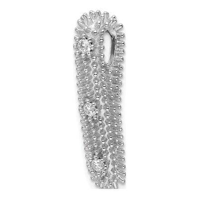 Sterling Silver CZ Fancy Slide Pendant – view 6