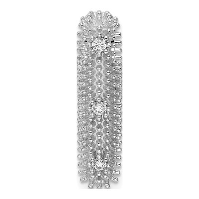 Sterling Silver CZ Fancy Slide Pendant