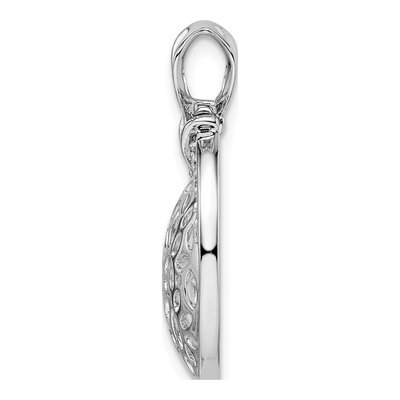 Sterling Silver CZ Cut-Out Circle Pendant – view 3
