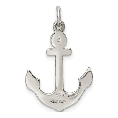 Sterling Silver Marcasite Anchor Pendant – view 5