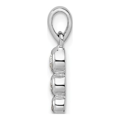 Sterling Silver CZ RH Pendant – view 3