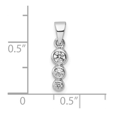 Sterling Silver CZ RH Pendant – view 4