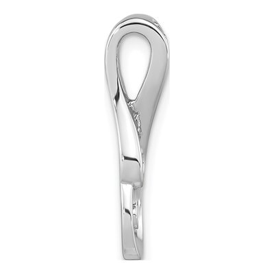 Sterling Silver CZ Swirl Slide Pendant – view 3