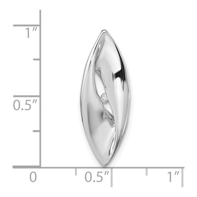 Sterling Silver Diamond Slide Pendant – view 4