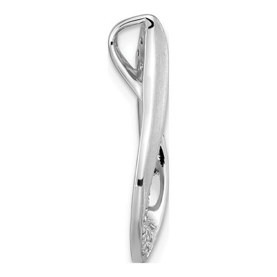 Sterling Silver CZ Teardrop Slide Pendant – view 3
