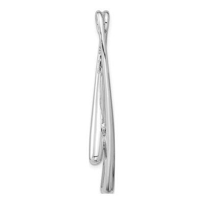 Sterling Silver Rhodium-Plated Chain Slide Pendant – view 5