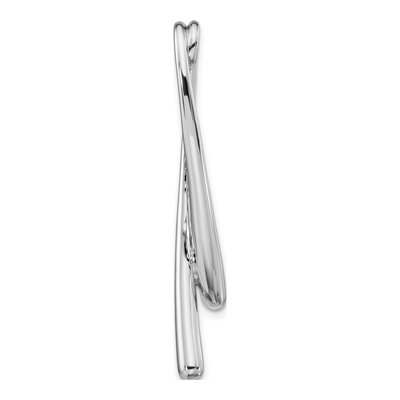 Sterling Silver Rhodium-Plated Chain Slide Pendant