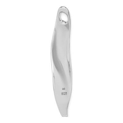 Sterling Silver Curved Slide Pendant – view 5
