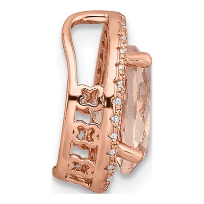 Rose Gold-Plated Sterling Silver CZ Slide Pendant – view 3
