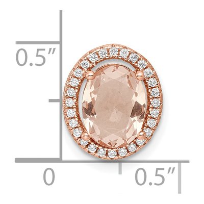 Rose Gold-Plated Sterling Silver CZ Slide Pendant – view 4