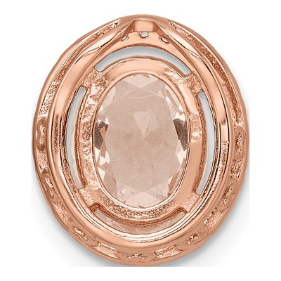 Rose Gold-Plated Sterling Silver CZ Slide Pendant – view 5