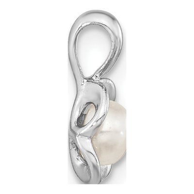 Sterling Silver Freshwater Cultured Pearl Flower Pendant – view 2