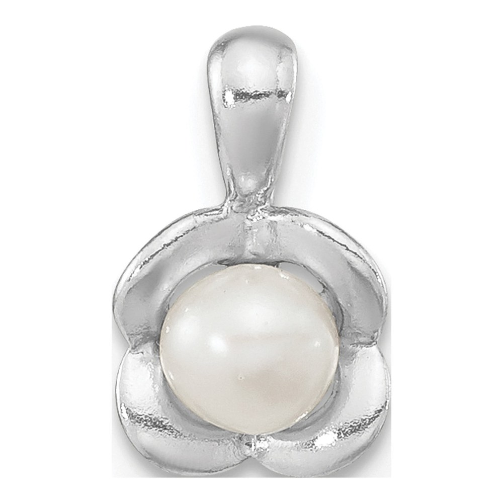 Sterling Silver Freshwater Cultured Pearl Flower Pendant