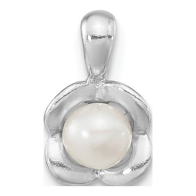 Sterling Silver Freshwater Cultured Pearl Flower Pendant