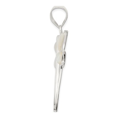 Sterling Silver Shell Dragonfly Pendant – view 3