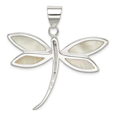 Sterling Silver Shell Dragonfly Pendant – view 5