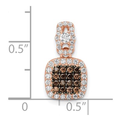 Rose Gold-Plated Sterling Silver CZ Fancy Pendant – view 4