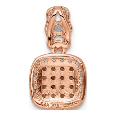 Rose Gold-Plated Sterling Silver CZ Fancy Pendant – view 5