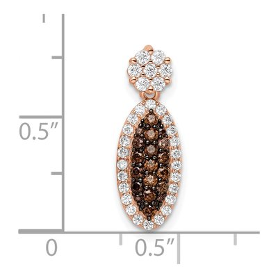 Rose Gold-Plated Sterling Silver CZ Pendant – view 4