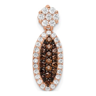 Rose Gold-Plated Sterling Silver CZ Pendant