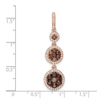 Rose Gold-Plated Sterling Silver CZ Fancy Dangle Pendant – view 4