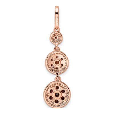 Rose Gold-Plated Sterling Silver CZ Fancy Dangle Pendant – view 5