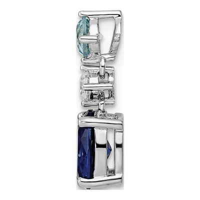 Sterling Silver CZ Glass Pendant – view 3